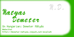 matyas demeter business card